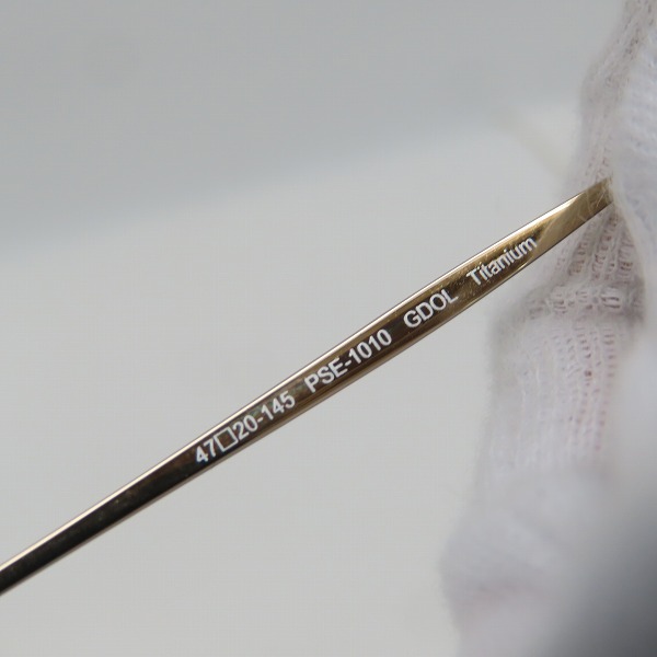 実際に弊社で買取させて頂いたPaul Smith/ポールスミス GDOL Titanium 度入り メガネ/アイウェア PSE-1010の画像 5枚目