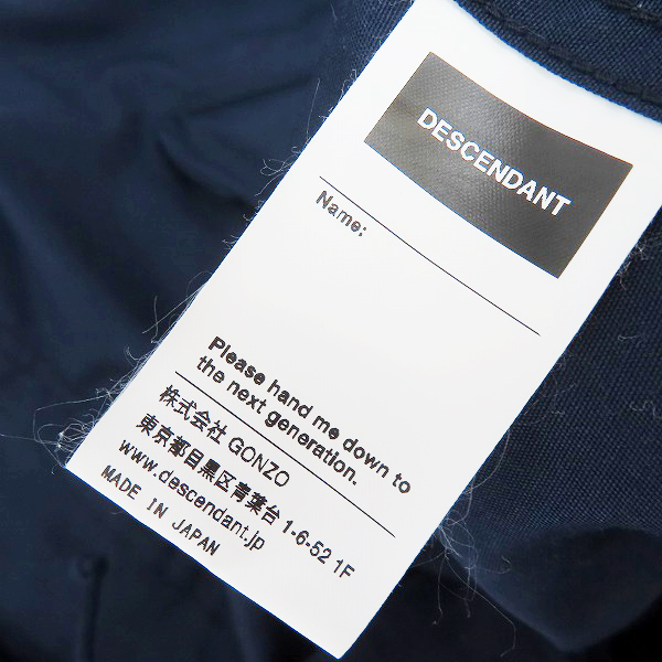 実際に弊社で買取させて頂いたDESCENDANT/ディセンダント DWU CRIKET NYCO JACKET モッズコート/2の画像 3枚目