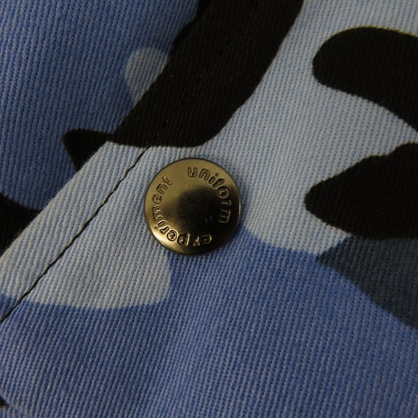 実際に弊社で買取させて頂いたuniform experiment/ユニフォームエクスペリメント CAMOUFLAGE STADIUM BLOUSON スタジャン UE-170014 ブルー系/3の画像 5枚目