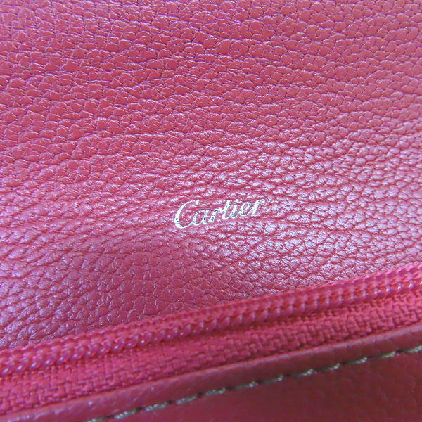 実際に弊社で買取させて頂いたCartier/カルティエ レディース コレクション/レ マスト マストライン レザー 三つ折り長財布の画像 7枚目