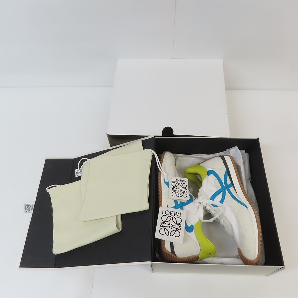 実際に弊社で買取させて頂いたLOEWE/ロエベ FLOW RUNNER/フローランナー ナイロン スエードレザー ローカットスニーカー 43の画像 7枚目