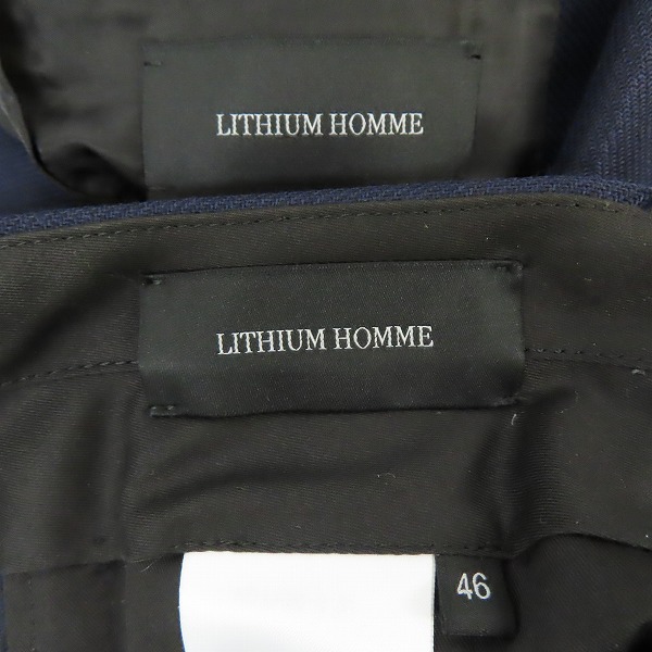 実際に弊社で買取させて頂いた【難あり含む】LITHIUM HOMME/リチウムオム 2Bテーラードジャケット/パンツ/セットアップ/42/46の画像 2枚目