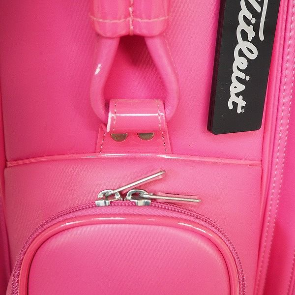 実際に弊社で買取させて頂いたTitleist/タイトリスト レディース ゴルフ 5分割キャディバッグ ピンクの画像 5枚目