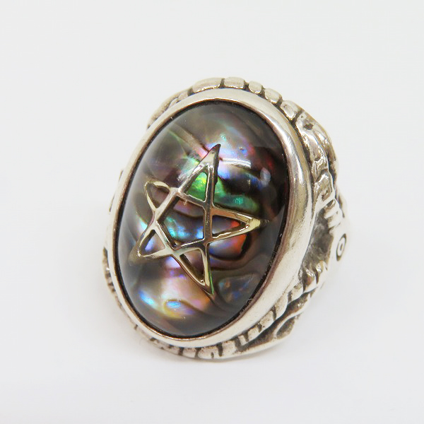 実際に弊社で買取させて頂いた【カスタム】ALEX STREETER/アレックスストリーター エンジェルハートリング アバロンシェルwアクアマリン 17号