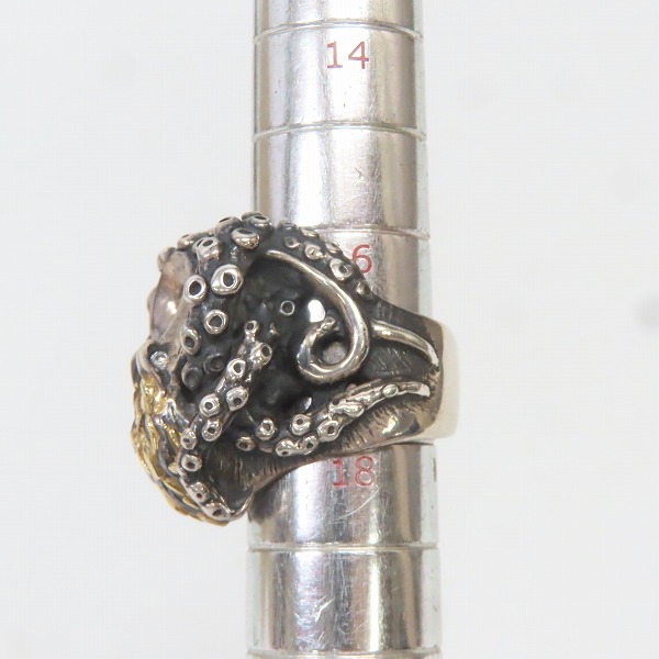 実際に弊社で買取させて頂いた【ギャラ付/カスタム】TRAVIS WALKER/トラヴィスワーカー オクトパスリングwゴールドサダー 16.5-18号の画像 7枚目