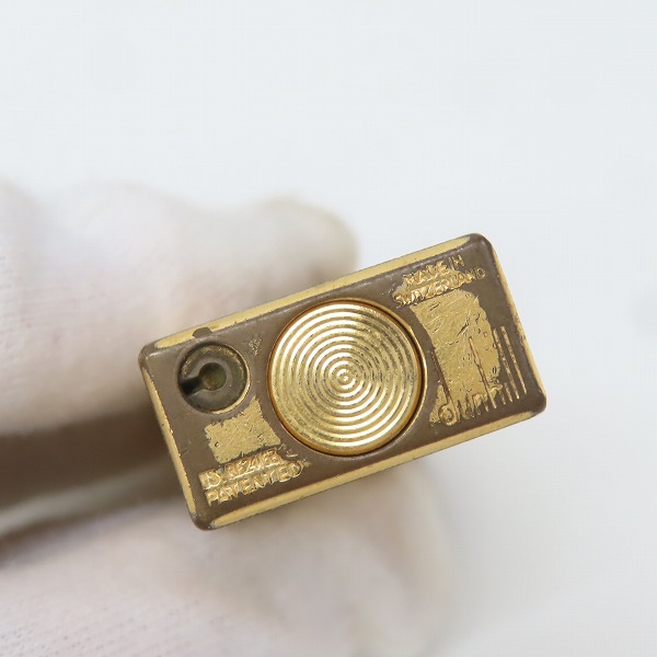 実際に弊社で買取させて頂いたdunhill/ダンヒル サイドローラー ガスライター ゴールドの画像 4枚目