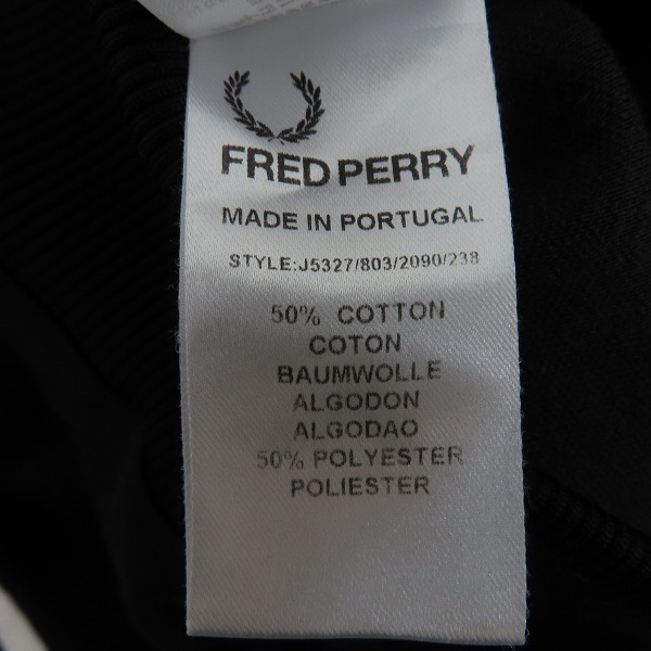 実際に弊社で買取させて頂いたFRED PERRY/フレッドペリー トラックジャケット/ジャージ ブラック J5327/XSの画像 5枚目