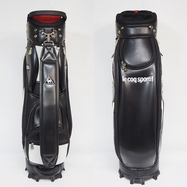 実際に弊社で買取させて頂いたle coq sportif/ルコック スポルティフ XQQ1196GP 6分割キャディバッグ ブラック の画像 2枚目