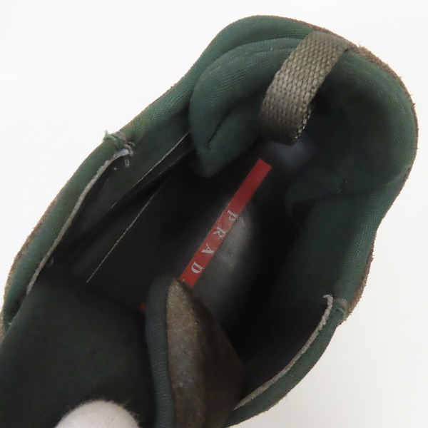 実際に弊社で買取させて頂いた【観賞用】PRADA/プラダ スエード スニーカー 0350/8の画像 4枚目