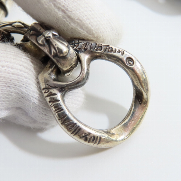 実際に弊社で買取させて頂いたBILL WALL LEATHER/ビルウォールレザー ヘルメットスカル イモータルクロスリンク ブレスレット の画像 6枚目