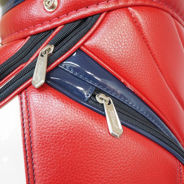 実際に弊社で買取させて頂いたTitleist/タイトリスト CB631 ゴルフ 9型 5分割キャディバッグ レッド の画像 7枚目