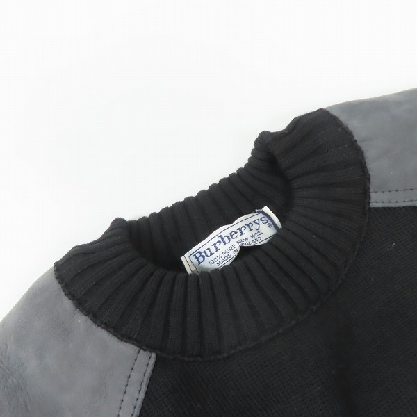 実際に弊社で買取させて頂いたBurberrys/バーバリーズ イングランド製 エルボーパッチ ショルダーパッチ ウール ニット/Lの画像 4枚目