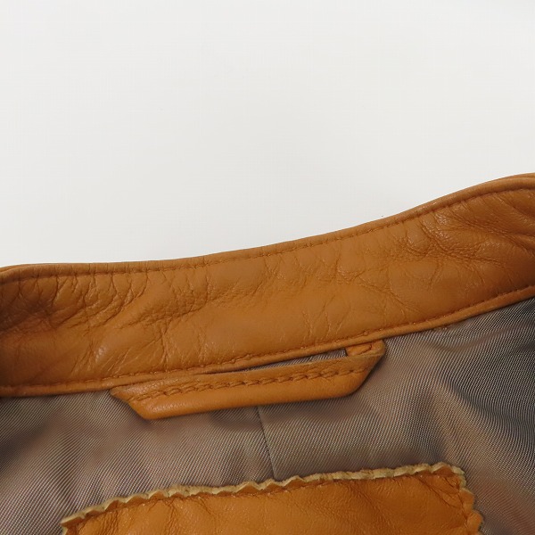 実際に弊社で買取させて頂いたUNITED ARROWS/ユナイテッドアローズ 羊革シングルライダースジャケット /Lの画像 6枚目