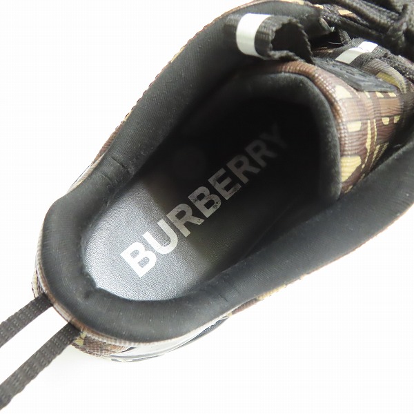 実際に弊社で買取させて頂いたBURBERRY/バーバリー 20SS モノグラムプリント Eキャンバス アーサースニーカー 8021778/40の画像 4枚目