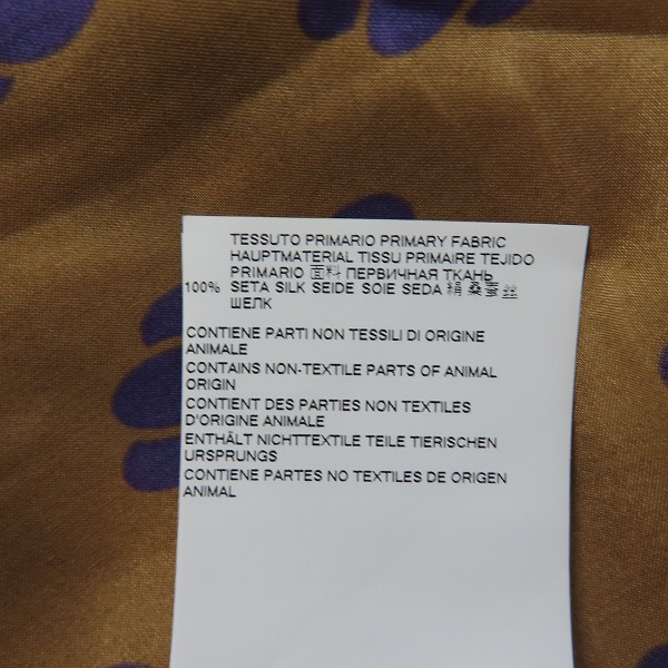 実際に弊社で買取させて頂いた【未使用】MM6 Maison margiela/マルタンマルジェラ 19SS シルク総柄ロングシャツワンピース S32CU0033 36の画像 5枚目
