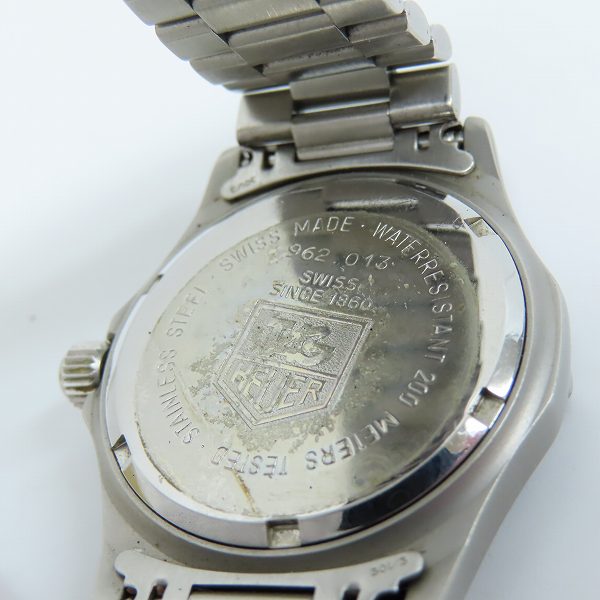 実際に弊社で買取させて頂いたTAG HEUER/タグホイヤー プロフェッショナル QZ SS 962.013R【動作未確認】の画像 4枚目