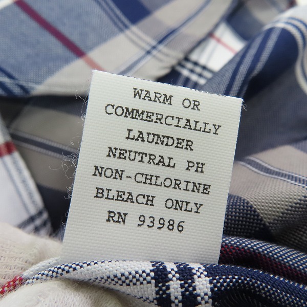 実際に弊社で買取させて頂いた【未使用】BLACK FLEECE by Brooks Brothers/ブラックフリース ブルックスブラザーズ チェック柄 プリーツ シャツ BB4 の画像 4枚目