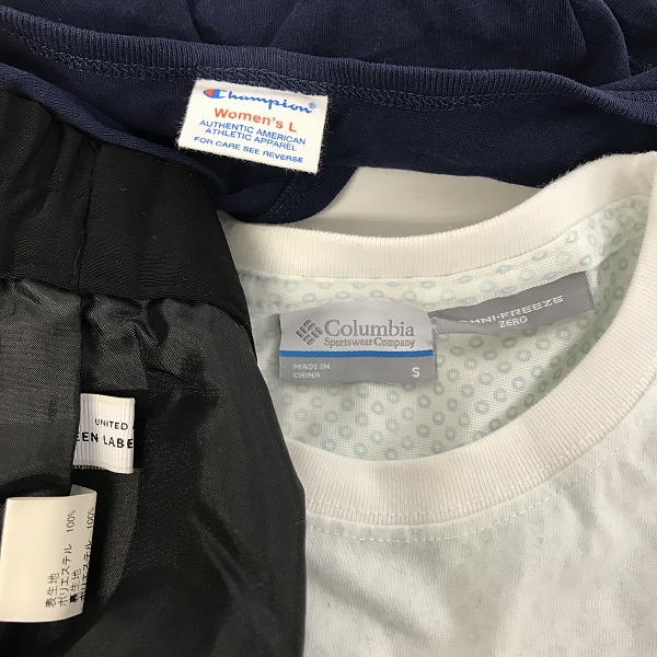 実際に弊社で買取させて頂いた【おまとめ品】ユナイテッドアローズ/コロンビア/チャンピオン 等 メンズ/レディース ワンピース/半袖Tシャツ/パンツ 他の画像 1枚目