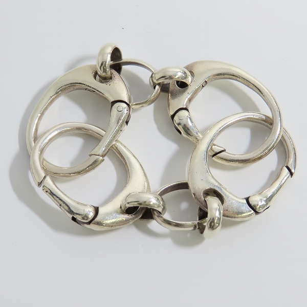 実際に弊社で買取させて頂いた【ギャラ付き】CRAZY PIG/クレイジーピッグ ラージハンドカフリンクブレスレットの画像 1枚目