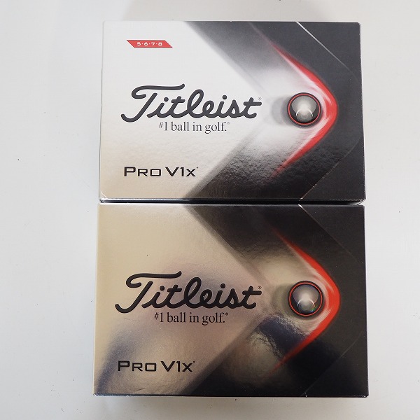 実際に弊社で買取させて頂いた【未使用】Titleist/タイトリスト PRO V1x ゴルフボール ホワイト 2ダース の画像 2枚目