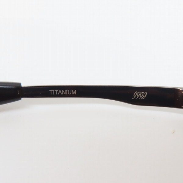 実際に弊社で買取させて頂いた999.9/フォーナインズ メタルブロウ ハーフリム メガネフレーム/S-841Tの画像 7枚目