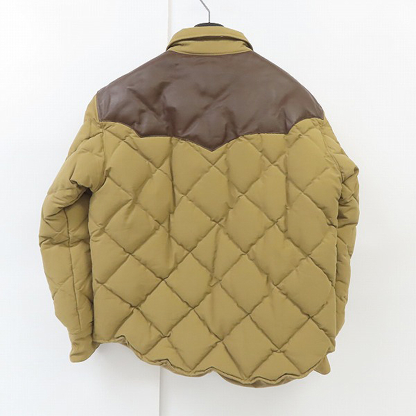 実際に弊社で買取させて頂いたSUGAR CANE/シュガーケーン レザーヨーク ウエスタン ダウンジャケット SC13926/Lの画像 1枚目