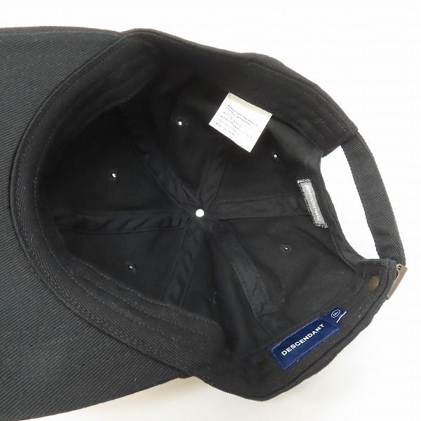 実際に弊社で買取させて頂いたDESCENDANT/ディセンダント ブラック/キャップ 帽子/Ｆの画像 4枚目