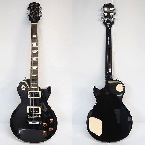 実際に弊社で買取させて頂いた★Epiphone/エピフォン Les Paul Standard Ebony/レスポールスタンダード ソフトケース付 の画像 1枚目