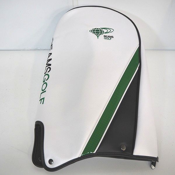 実際に弊社で買取させて頂いたBEAMS GOLF/ビームスゴルフ 81-61-0021-833 9型 5分割ツアー プロ キャディバッグ ホワイトｘブラックｘグリーンの画像 8枚目