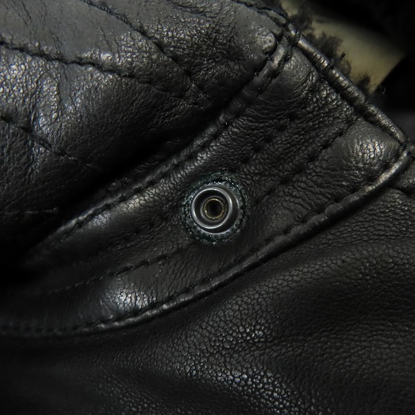 実際に弊社で買取させて頂いた【定価30万↑】BURBERRY BRIT/バーバリー ブリット ラムレザー B-3 フライトジャケット Mの画像 7枚目
