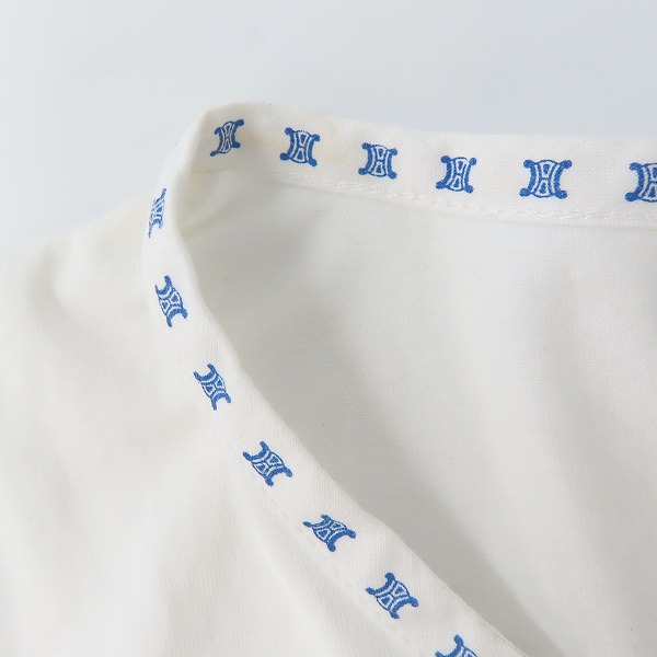 実際に弊社で買取させて頂いたCELINE/セリーヌ ロゴ刺繍Tシャツ/Mの画像 4枚目