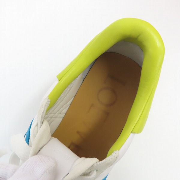 実際に弊社で買取させて頂いたLOEWE/ロエベ FLOW RUNNER/フローランナー ナイロン スエードレザー ローカットスニーカー 43の画像 4枚目