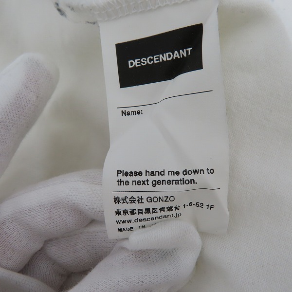 実際に弊社で買取させて頂いたDESCENDANT/ディセンダント クジラロゴ 半袖 Tシャツ カットソー/2の画像 4枚目
