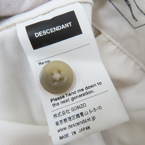 実際に弊社で買取させて頂いたDESCENDANT/ディセンダント チノパン/ワークパンツ/1の画像 3枚目