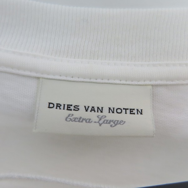 実際に弊社で買取させて頂いたDRIES VAN NOTEN/ドリスヴァンノッテン 半袖Tシャツ ホワイト/XLの画像 2枚目