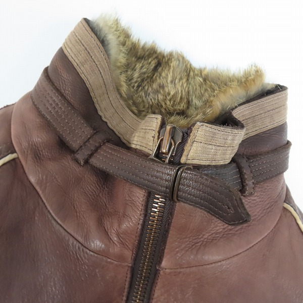 実際に弊社で買取させて頂いたHUGO BOSS/ヒューゴボス 牛革 レザー ジャケット/48の画像 8枚目