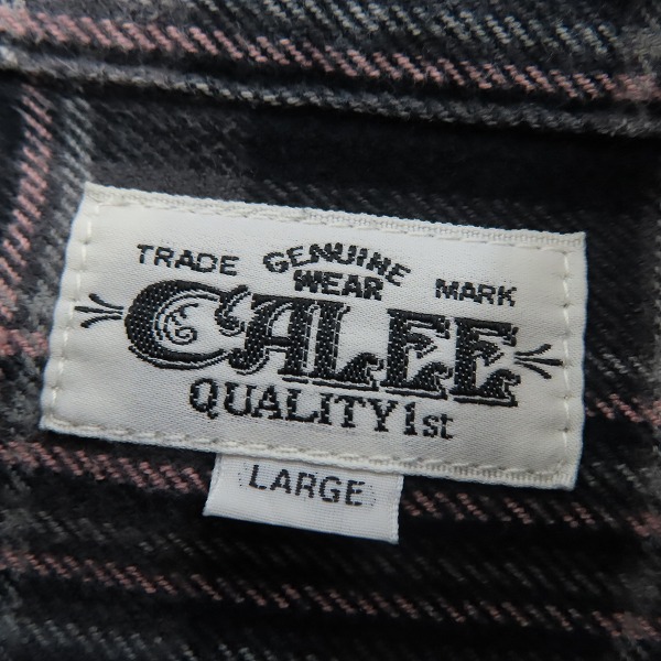 実際に弊社で買取させて頂いたCALEE/キャリー チェックシャツ/ネルシャツ Lの画像 2枚目