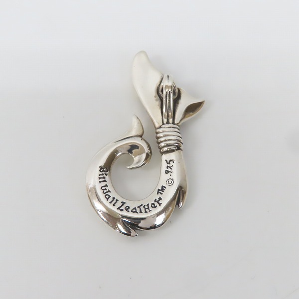 実際に弊社で買取させて頂いた【ギャラ付】BILL WALL LEATHER/ビルウォールレザー Whale’s Tail Fish Hook ホエールテイル フィッシュフック ブルートパーズの画像 2枚目