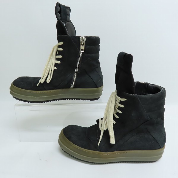 実際に弊社で買取させて頂いたRICK OWENS/リックオウエンス GEOBASKET ジオバスケット ハイカットスニーカー/39の画像 3枚目