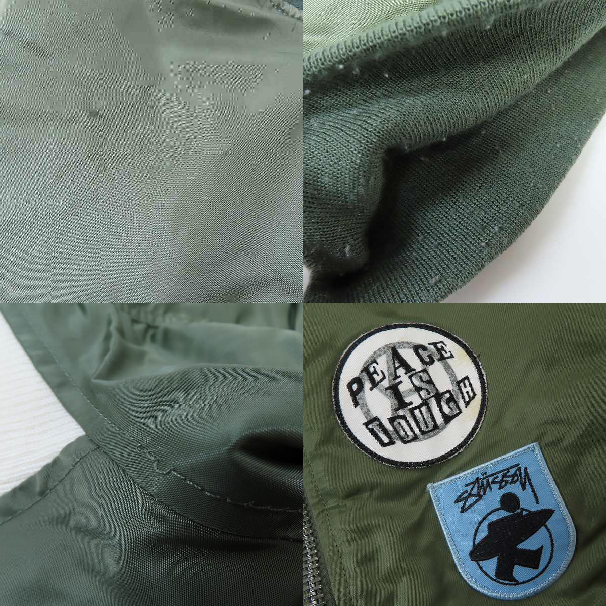 実際に弊社で買取させて頂いたSTUSSY×ALPHA×FRAGMENT DESIGN/ステューシー×アルファ×フラグメントデザイン MA-1 フライトジャケット/XLの画像 7枚目