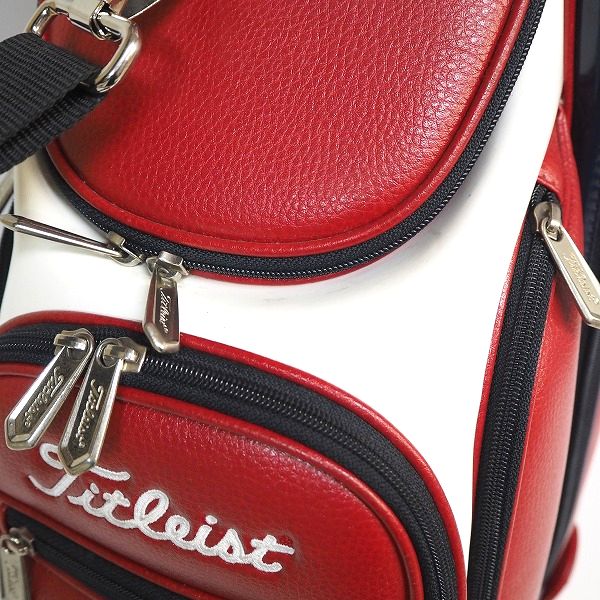 実際に弊社で買取させて頂いたTitleist/タイトリスト CB631 ゴルフ 9型 5分割キャディバッグ レッド の画像 5枚目