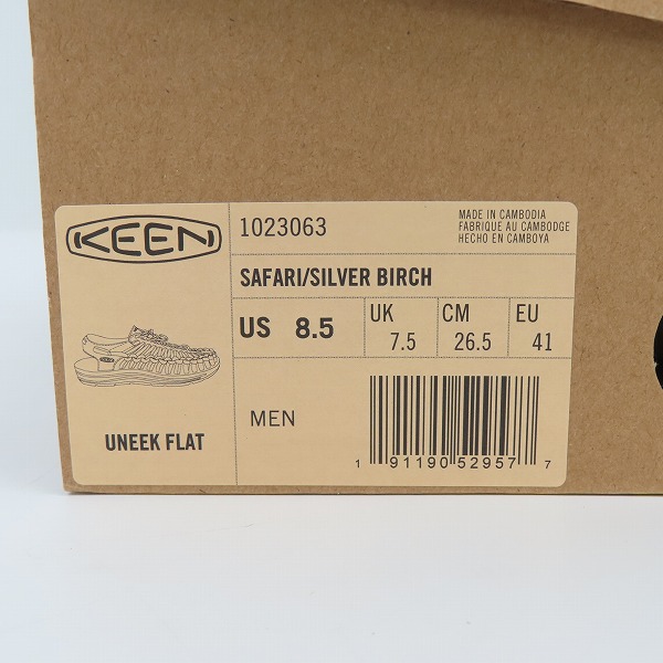 実際に弊社で買取させて頂いたKEEN/キーン スポーツサンダル UNEEK FLAT/1023063/26.5の画像 8枚目