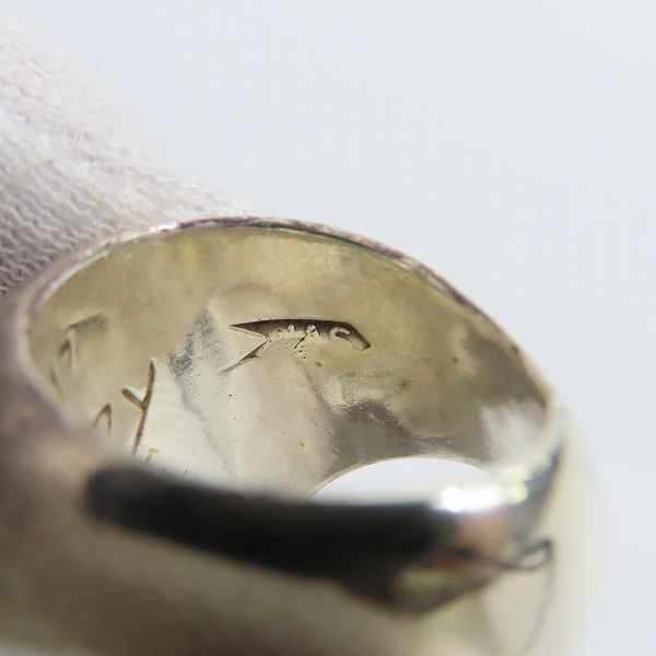 実際に弊社で買取させて頂いた【ギャラ付き】CRAZY PIG/クレイジーピッグ 365個限定 キース スカルリング 12.5-14.5号の画像 4枚目