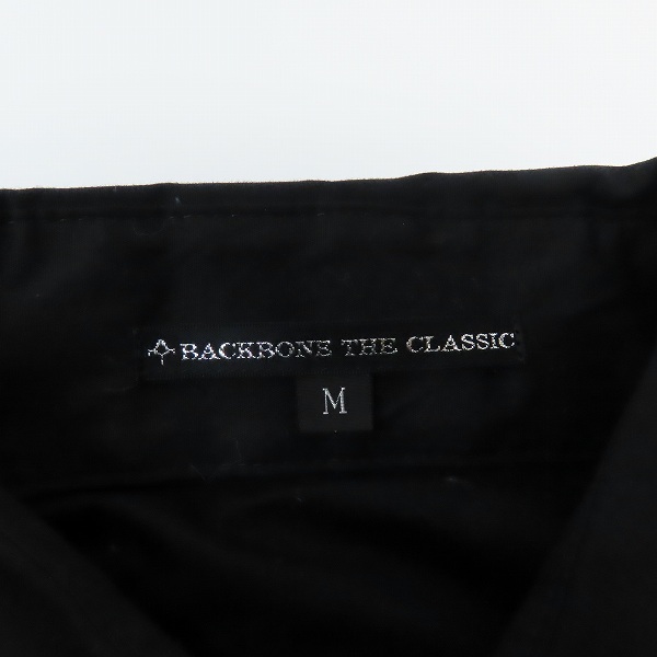 実際に弊社で買取させて頂いたBACK BONE/バックボーン ロゴラベルデザイン 長袖シャツ/Mの画像 2枚目