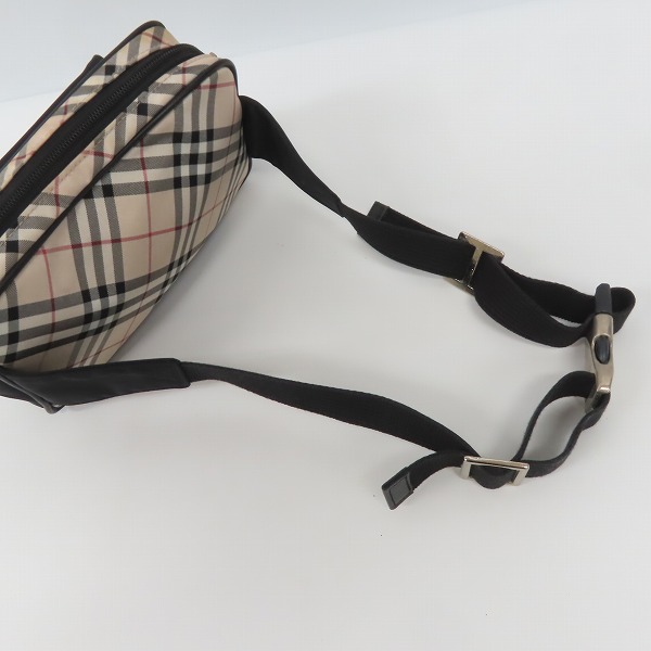 実際に弊社で買取させて頂いたBURBERRY/バーバリー ノバチェック ロゴ金具 ウエストポーチ/ボディバッグの画像 2枚目