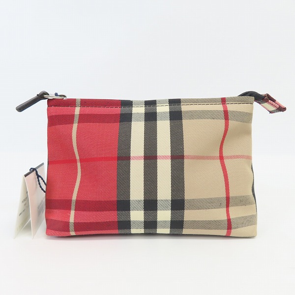 実際に弊社で買取させて頂いた【未使用】BURBERRY/バーバリー ノバチェック ポーチの画像 1枚目
