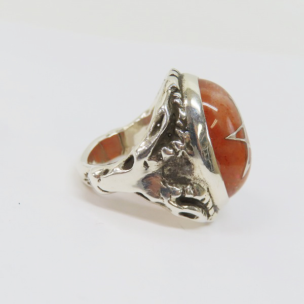 実際に弊社で買取させて頂いたALEX STREETER/アレックスストリーター 2022年限定 SPストーン/サンストーン ラディアント エンジェルハート リング/14号の画像 4枚目