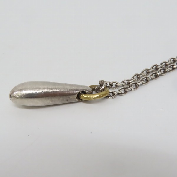 実際に弊社で買取させて頂いたRICK OWENS/リック オウエンス DROPS/ドロップス/涙粒モチーフ/ネックレスの画像 4枚目