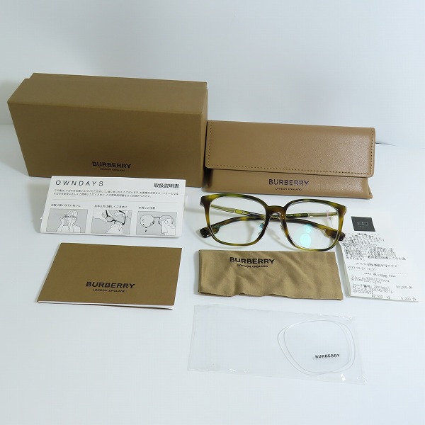 実際に弊社で買取させて頂いたBurberry/バーバリー サイドチェック メガネフレーム/アイウェア/B2338-Fの画像 9枚目