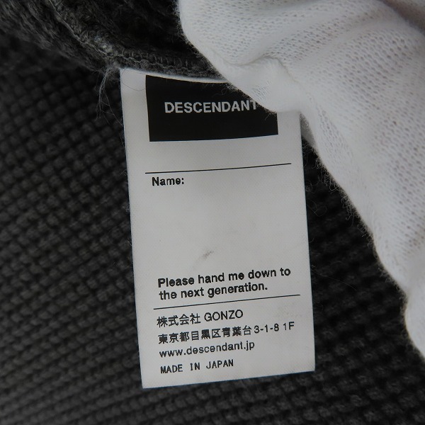 実際に弊社で買取させて頂いたDESCENDANT/ディセンダント クジラロゴ サーマルロンT カットソー/2の画像 4枚目